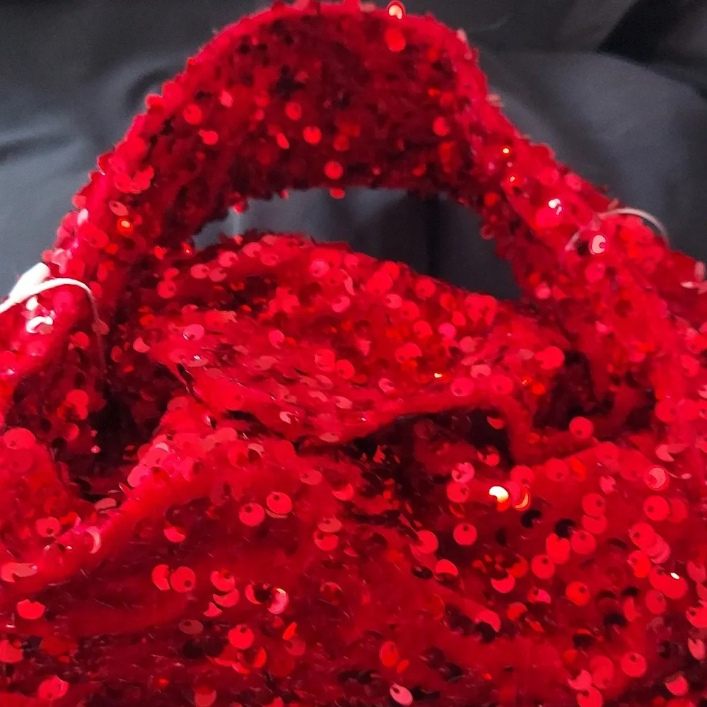 MOST WANTED Red Sequin Handbag - Picture 12 of 12